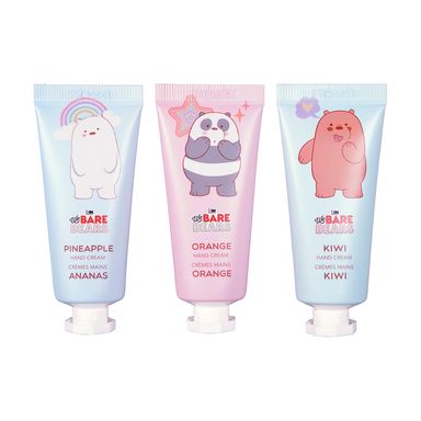 Set de Crema para Manos WBB  We Bare Bears 20 gr Piña, Naranja, Kiwi 3 Piezas