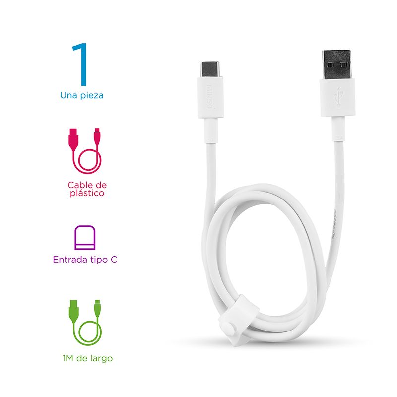 Cable-De-Datos-USB-a-USB-C-Carga-R-pida-5A-Blanco-1-m-3-5759