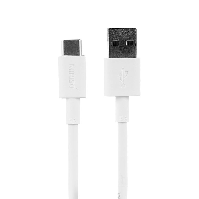 Cable de datos y carga rápida, USB Type-C a Lightning, 1 m, blanco