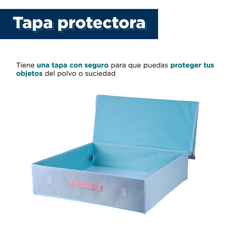 Organizador-We-Bare-Bears-Plegable-100-Poli-ster-Azul-58x58x15-cm-6-12164