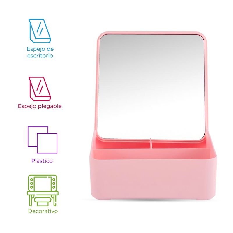 Espejo-De-Vanidad-Rectangular-Con-Contenedor-de-3-Secciones-Rosa-3-3228