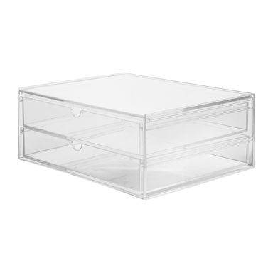 Organizador para Cosméticos con Cajones Delgados Plástico Transparente 26X17.3X9.8CM cm