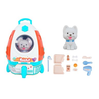 Estuche Portátil De Juguete Perrito Cohete 18 Piezas