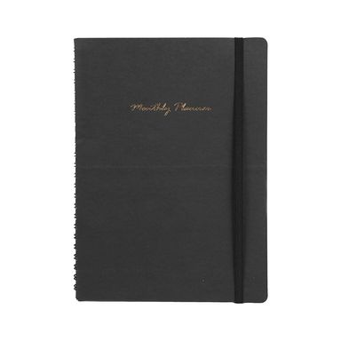 Cuaderno De Espiral Con Plan Mensual - Negro - 80 Hojas MINISO