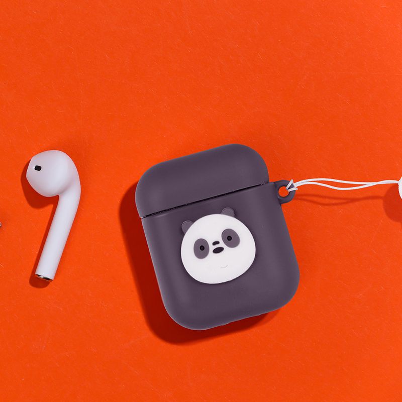 Funda-Protectora-Para-Airpods-We-Bare-Bears-Panda-Silicona-Negra-4-12385