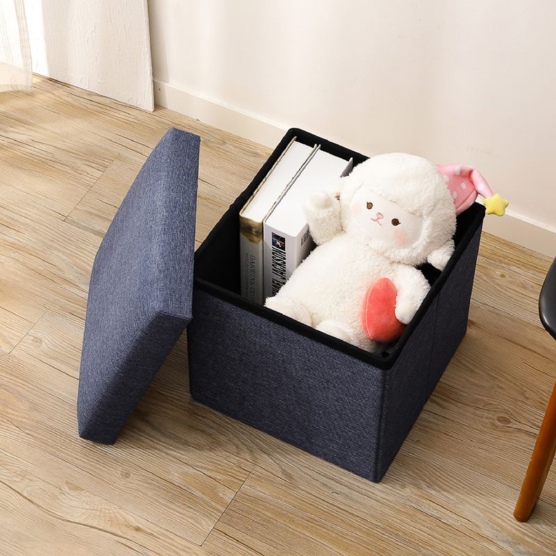 Taburete-de-Almacenamiento-Cuadrado-Lino-Azul-30x30x30-cm-2-8492
