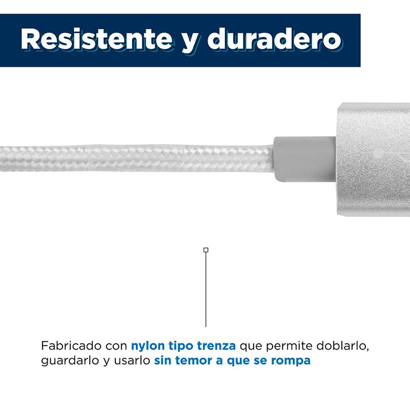 Cable-de-Datos-USB-A-USBC-Trenzado-3-A-Aluminio-Plata-2-m-6-5316