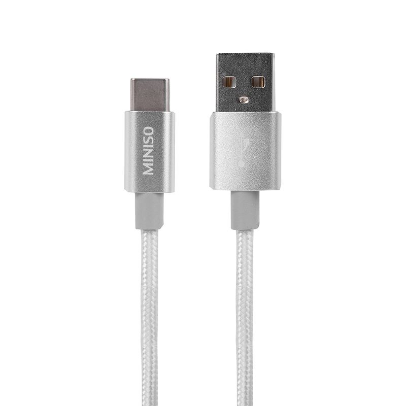 Cable-de-Datos-USB-A-USBC-Trenzado-3-A-Aluminio-Plata-2-m-1-5316