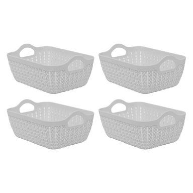 Organizador De Plastico Gris S 4 Pzas MINISO Grandes Plástico 2 Piezas