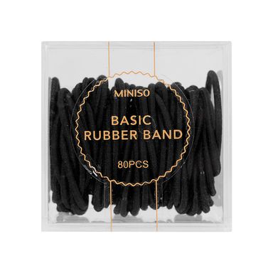 Paquete De Ligas Para Cabello, En Caja, Negro 80 Piezas