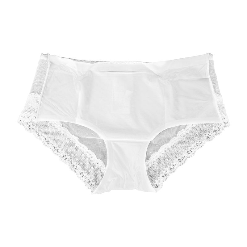 CALZÓN PARA MUJER - CORTE MEDIO - LACE SEAMLESS SERIES - BLANCO - XL