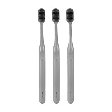 Paquete De Cepillos Dentales Miniso Negro 18.5 cm 3 Piezas