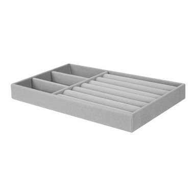 Organizador De Tela De Joyas De Doble Uso Miniso Textil Gris 21x12.3x2.5 cm
