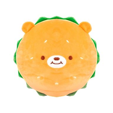 Almohada Food Series De Hamburguesa Miniso Oso Cojín Felpa Café 38x38 cm