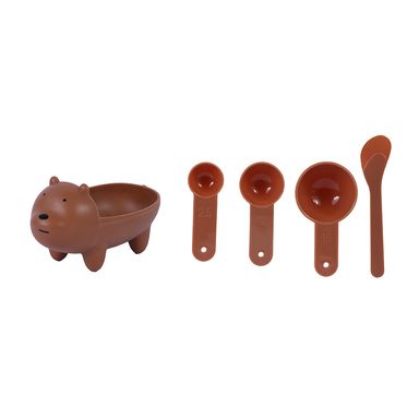 Kit Para Mascarillas We Bare Bears Pardo Plástico Café 5 Piezas