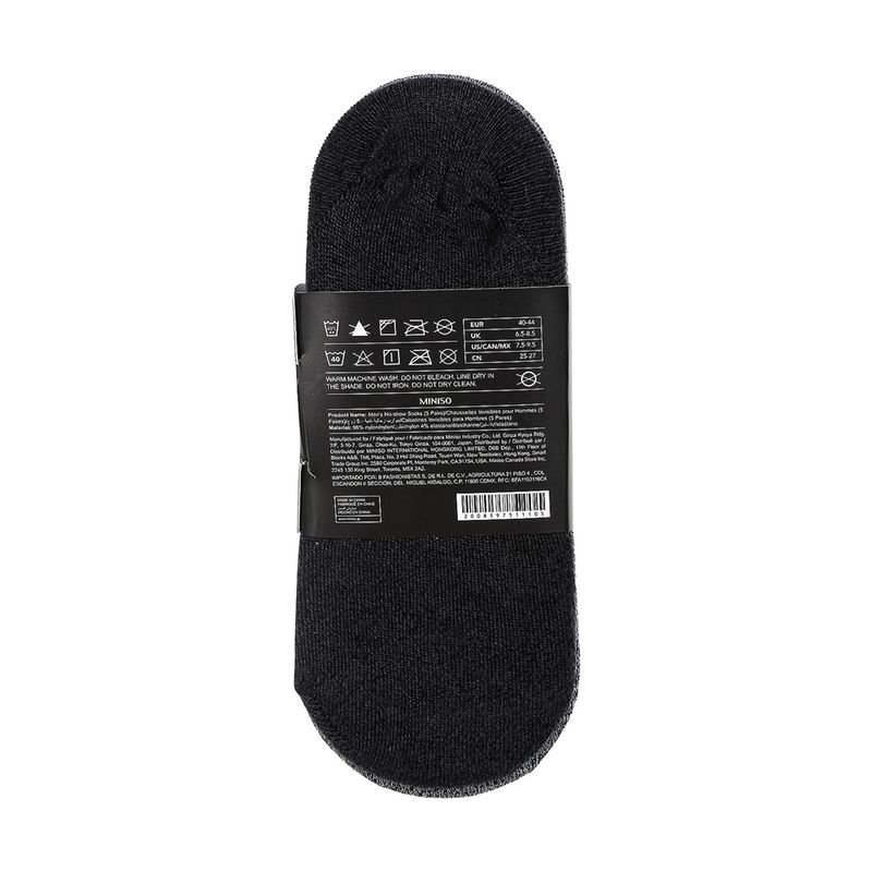 Protector-de-Pie-para-Hombre-Antideslizante-Colores-Mixtos-98-Poli-ster-2-Elastano-Gris-Negro-25-28-5-Piezas-6-8376