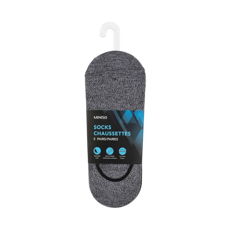 Protector-de-Pie-para-Hombre-Antideslizante-Colores-Mixtos-98-Poli-ster-2-Elastano-Gris-Negro-25-28-5-Piezas-14-8376