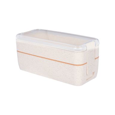 Contenedor De Paja Doble Capa MINISO Beige 750 ml