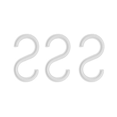 Gancho En Forma S MINISO Plástico Blanco 1 kg 3 Piezas