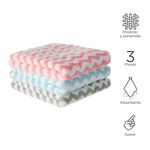 Toallas-De-Limpieza-De-Rayas-Onduladas-MINISO-Gris-Azul-Rosa-30x30-cm-3-Piezas-3-10912