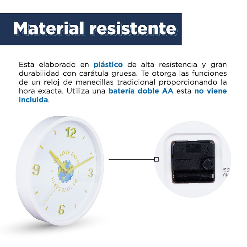 Hora actual en reloj de online manecillas