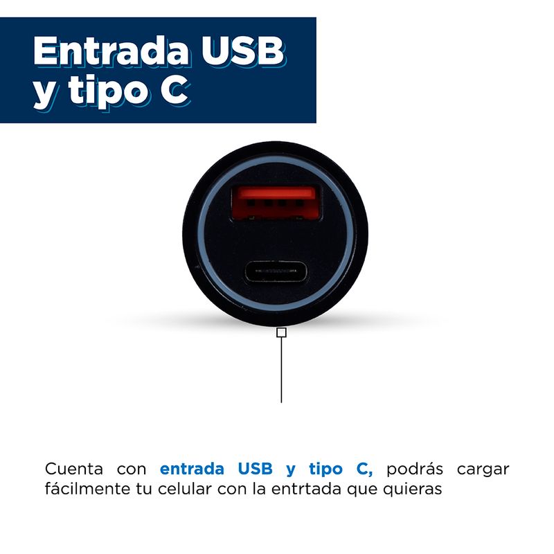 Cargador Tipo-C QC3.0 para coche NP-C1370 Negro - Cargadores de Móvil, Coche,  Tipo C Pacifico Shop