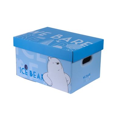 Caja De Almacenamiento We Bare Bears Polar Armable Cartón Azul