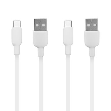 Set Cables De Carga USB A Tipo C Blancos 1 m 2 Piezas