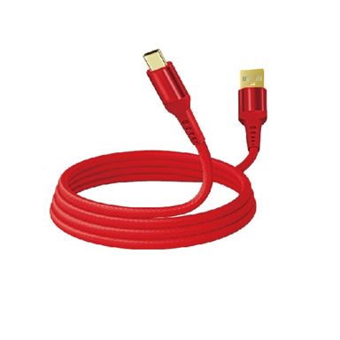Cable De Carga Y Datos Tipo C Nailon Rojo