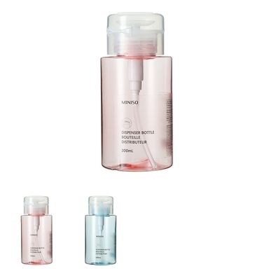 Botella Dispensadora De Bomba De Gran Capacidad Rosa Y Azul 200 Ml MINISO