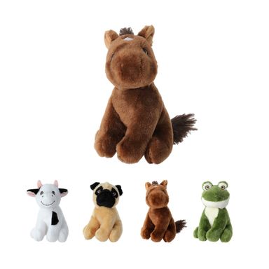 Peluche Pequeño De Materailes Ecologicos Rana Vaca Pug Y Caballo MINISO