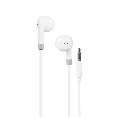 Audífonos  De Cable 1317M Blanco/Plata Jack Blancos