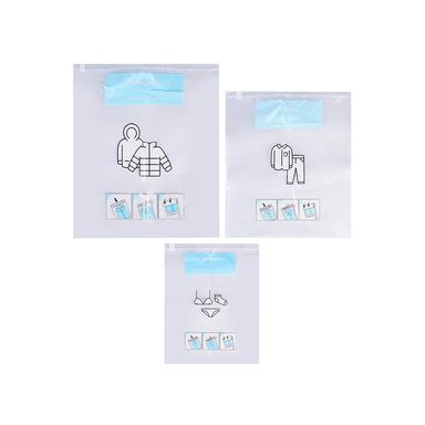 Paquete de Bolsas Sellado Al Vacío - Transparentes 28X19.5X3 cm 3 Piezas