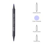 Plumon-A-Base-De-Agua-Doble-Punta-Lavanda-168-12Cm-2-362