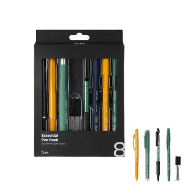 Set Plumas Tinta Negra 7 Piezas