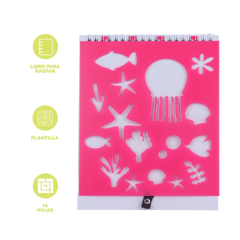 Libro-Para-Colorear-Miniso-Criaturas-Marinas-Raspar-14-Hojas-3-13516