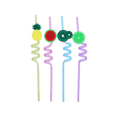 Set De Bombillas Miniso Frutas Plástico 4 Piezas