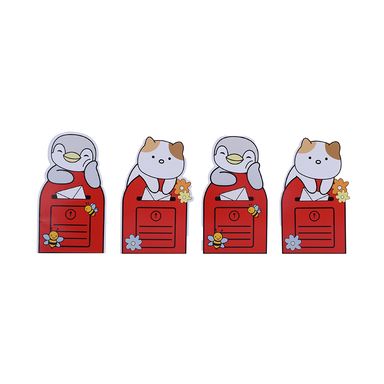 Set Tarjetas Postales Miniso Mini Family 4 Piezas
