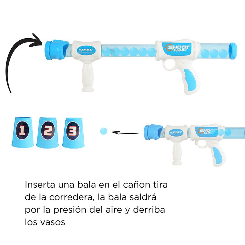 Pistola-De-Juguete-Bala-Suave-12-Bolas-con-vasos-azul-4-1983