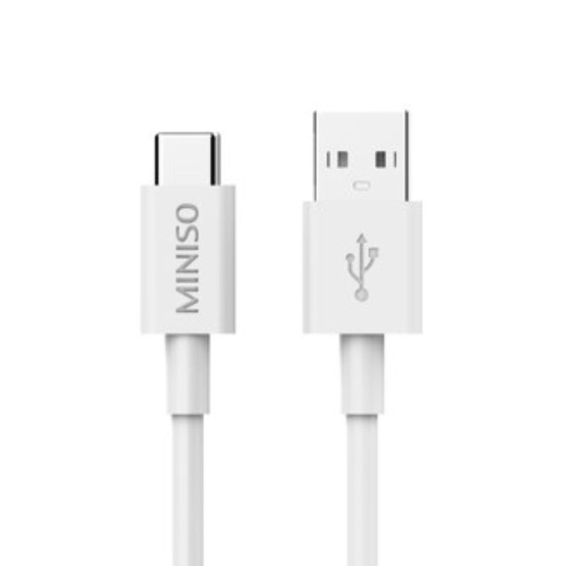 Cable-De-Carga-R-pida-Y-Datos-Miniso-USB-A-Tipo-C-Blanco-1-13669