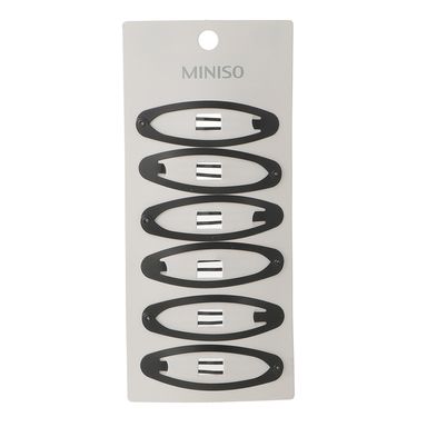 Paquete Broches Para Cabello Miniso Sintéticos Negros 6 Piezas