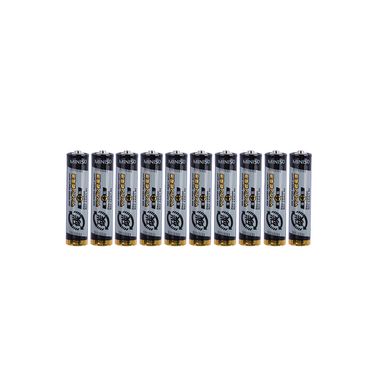 Pilas Alcalina Aaa Negro 10Pzas MINISO De Zinc-Carbono 10 Piezas