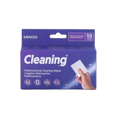Paquete De Toallitas Miniso Desechables De Limpieza Para Pantallas 50  Piezas