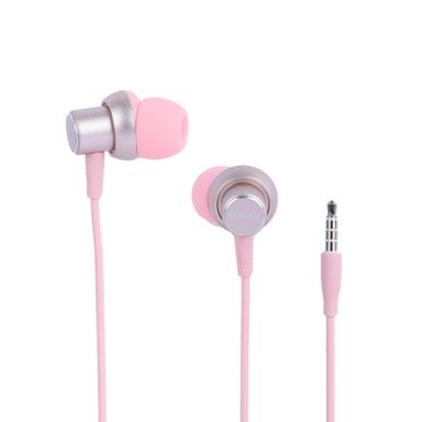 Audífonos  Metalicos Stereo R3 Rosa In-Ear Metálicos, Rosa