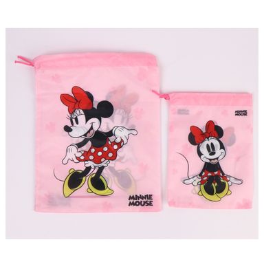 Set Bolsas De Almacenamiento Disney Minnie Mouse 100% Poliéster 2 Piezas