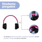 Aud-fonos-De-Diadema-Coloridos-Con-Luces-MINISO-Inal-mbricos-Rosado-5-9913