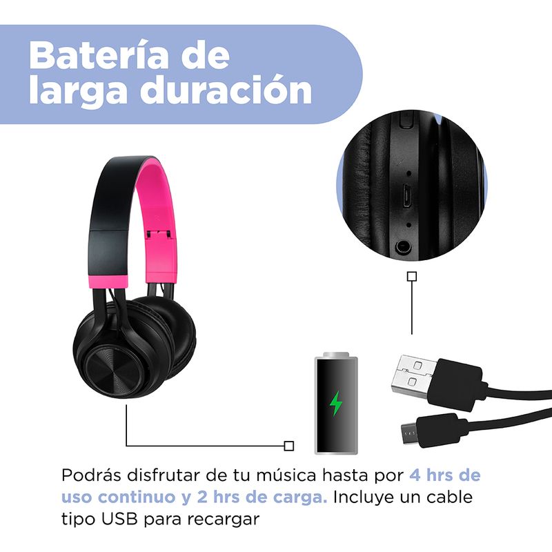 Aud-fonos-De-Diadema-Coloridos-Con-Luces-MINISO-Inal-mbricos-Rosado-8-9913