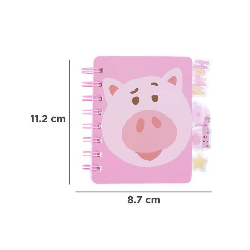 Libreta-En-Espiral-Con-Marcapaginas-A7-Toy-Story-Collection-De-Hamm-70-Hojas-Disney-TOY-STORY-Hamm-Rayas-Rosa-70-Hojas-6-9460