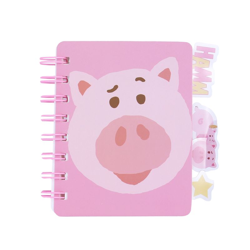 Libreta-En-Espiral-Con-Marcapaginas-A7-Toy-Story-Collection-De-Hamm-70-Hojas-Disney-TOY-STORY-Hamm-Rayas-Rosa-70-Hojas-1-9460