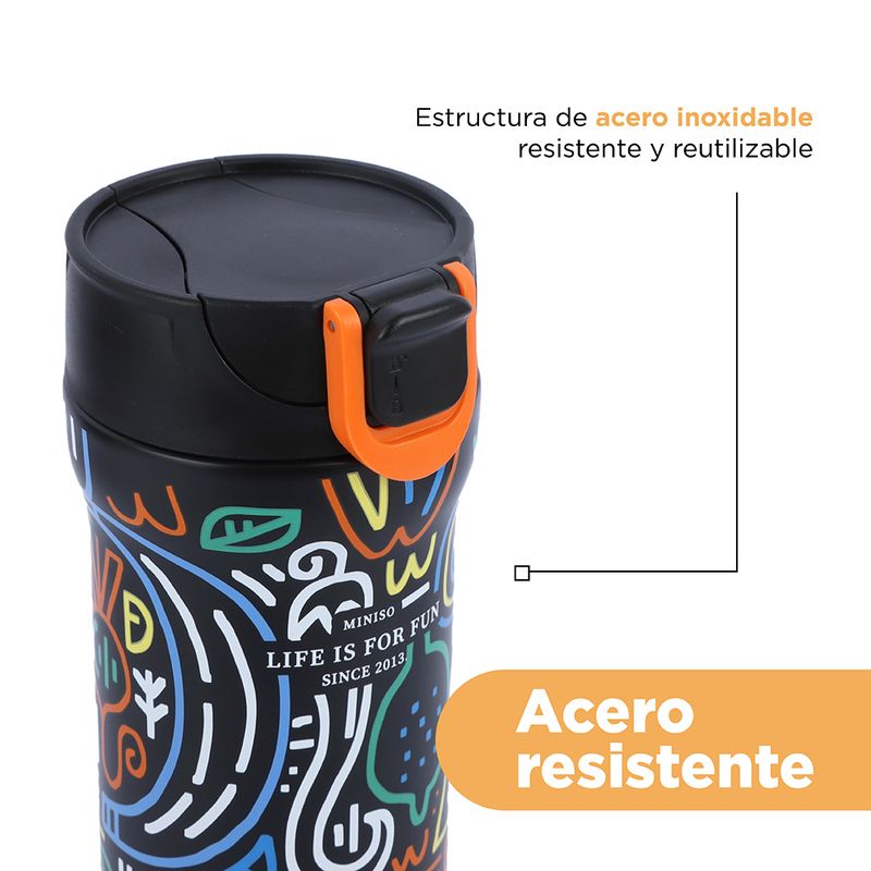 Termo-De-Acero-Inoxidable-Cool-MINISO-Acero-Inoxidable-Negro-450-ml-7-9718